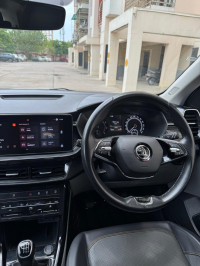 White Skoda Kushaq Anniversary edition