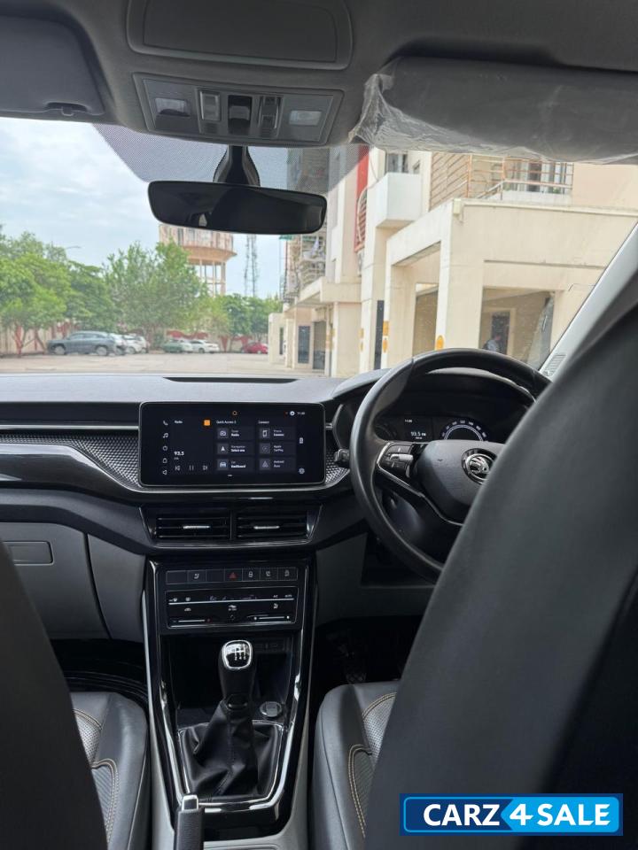 White Skoda Kushaq Anniversary edition