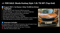 Honey Orange Skoda Kushaq Style 1.0L TSI MT
