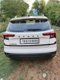 White Skoda Kushaq Mantikarlo