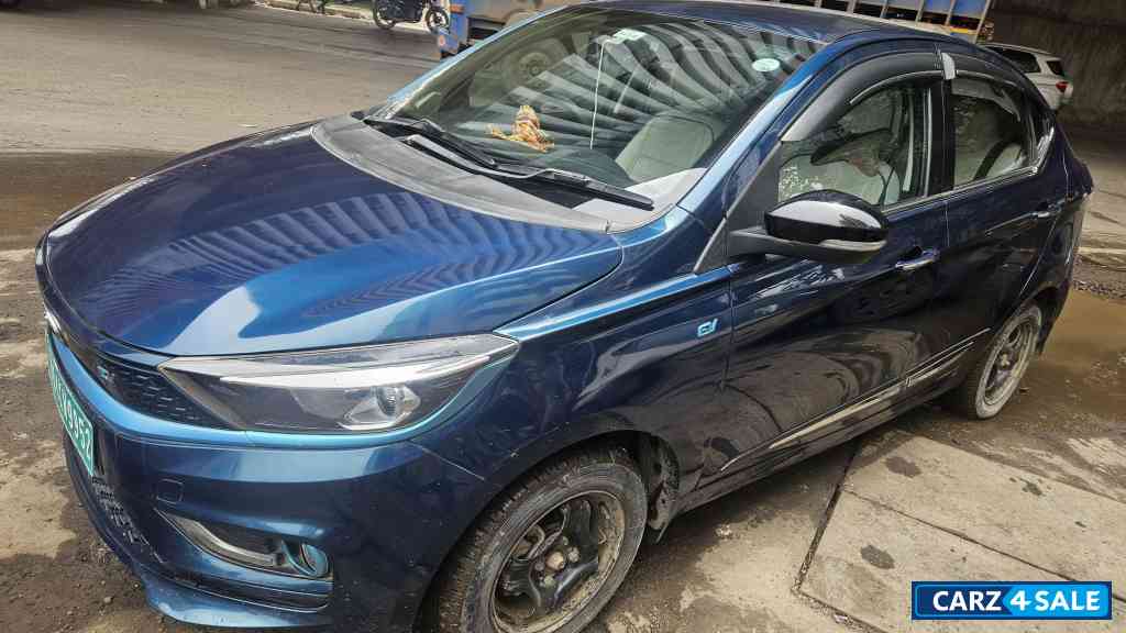 Teal Blue Tata Tigor EV XZ plus