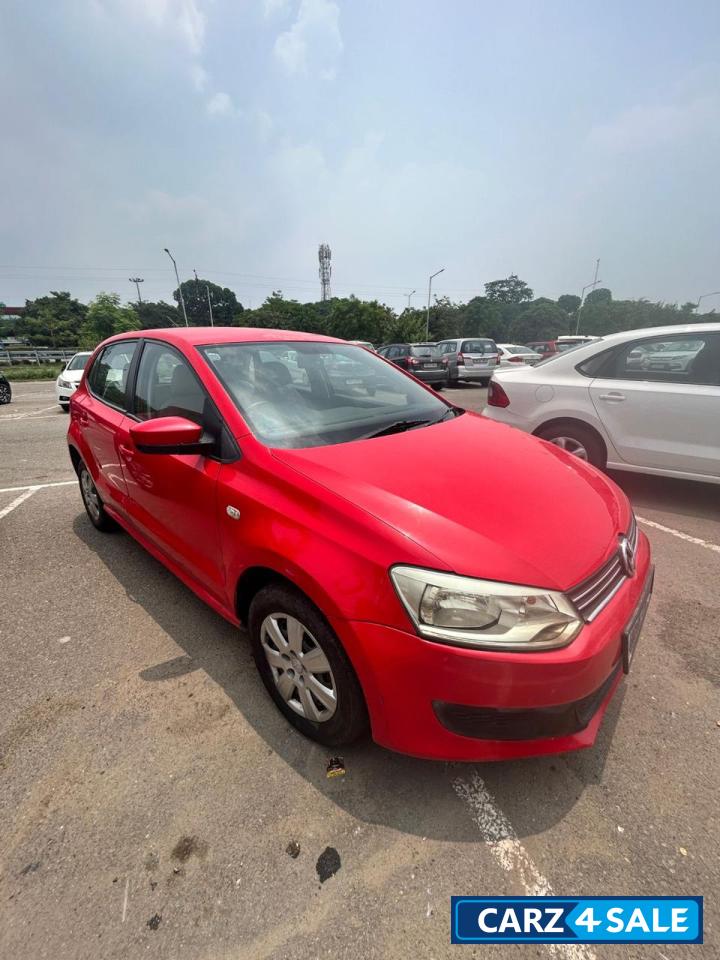 Red Volkswagen Polo 2012 model