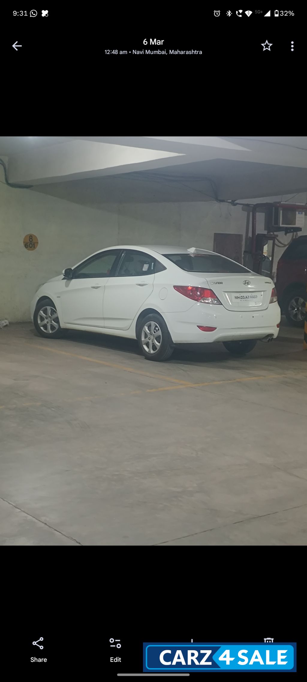 White Hyundai Verna e