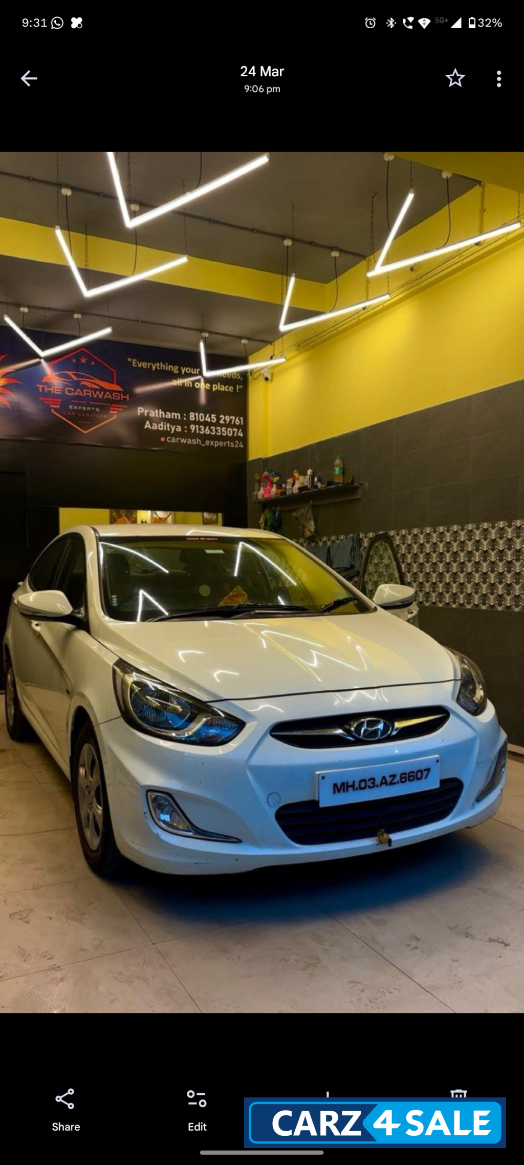 White Hyundai Verna e