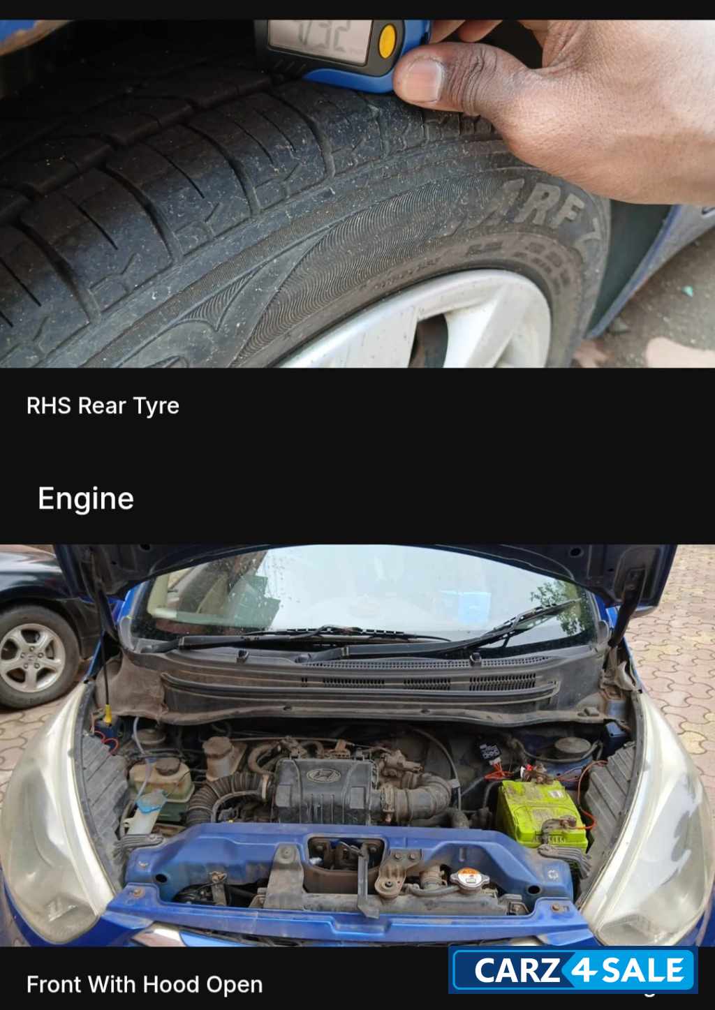 Blue Hyundai Eon Sports