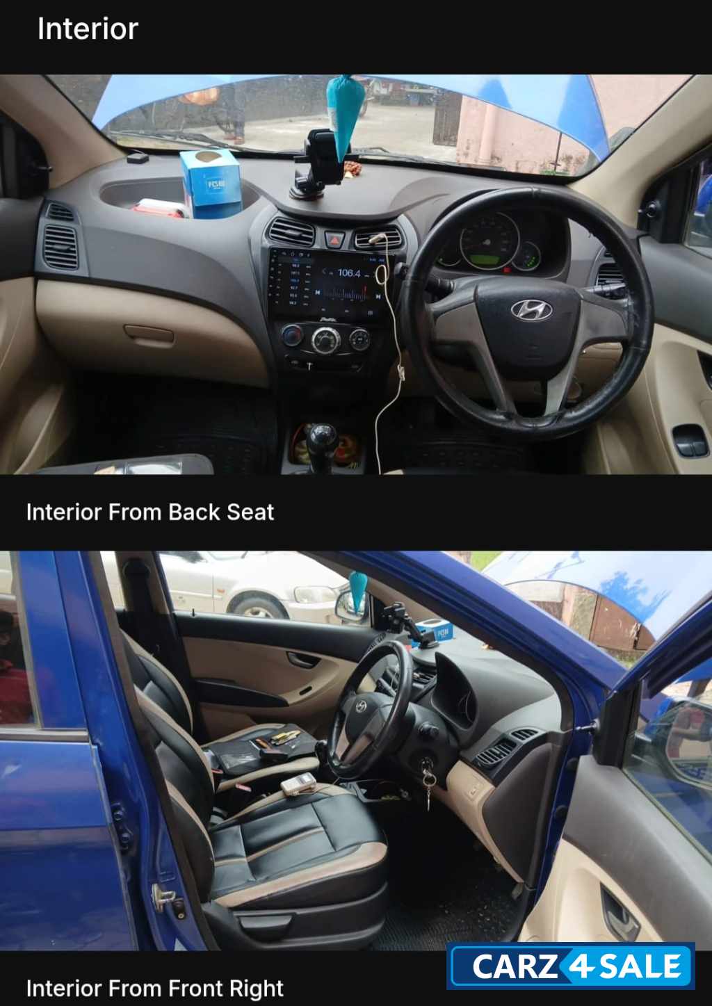 Blue Hyundai Eon Sports