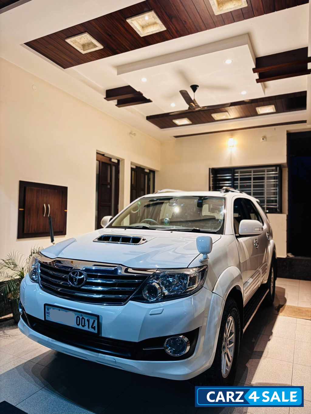 White Toyota Fortuner manual 4by2