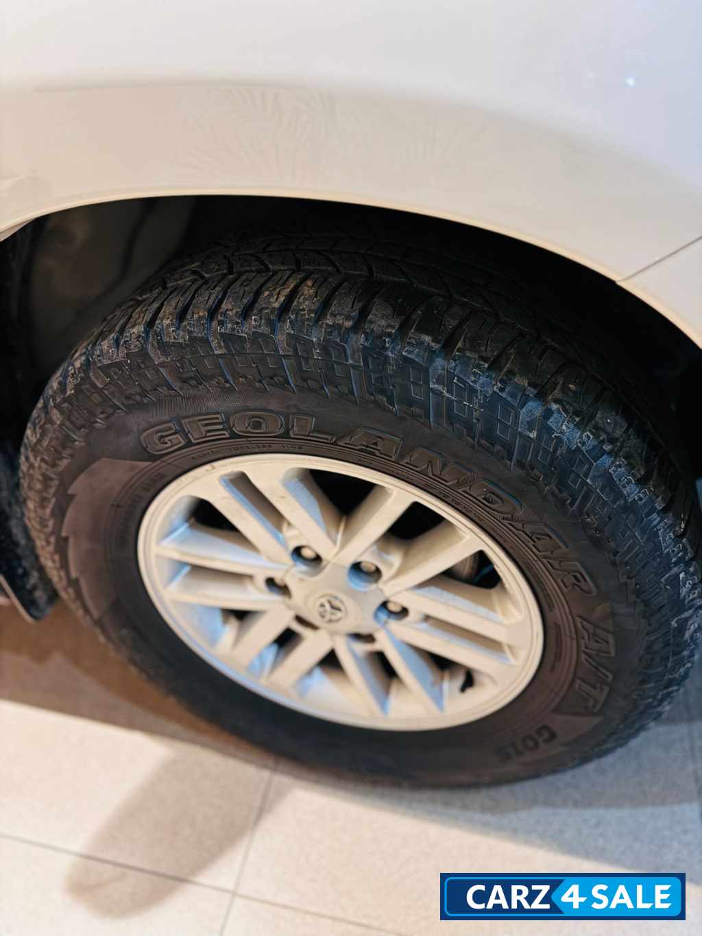 White Toyota Fortuner manual 4by2