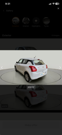 Pearl Attic White Maruti Suzuki Swift Zxi amt