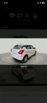 Pearl Attic White Maruti Suzuki Swift Zxi amt