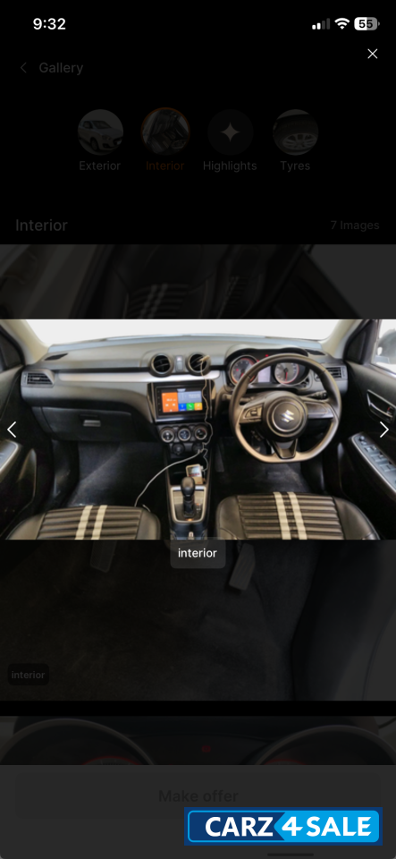 Pearl Attic White Maruti Suzuki Swift Zxi amt