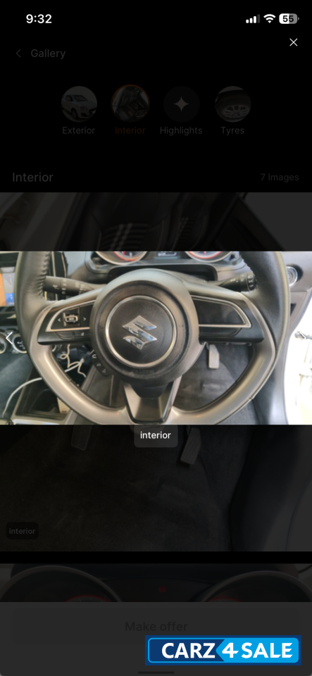 Pearl Attic White Maruti Suzuki Swift Zxi amt