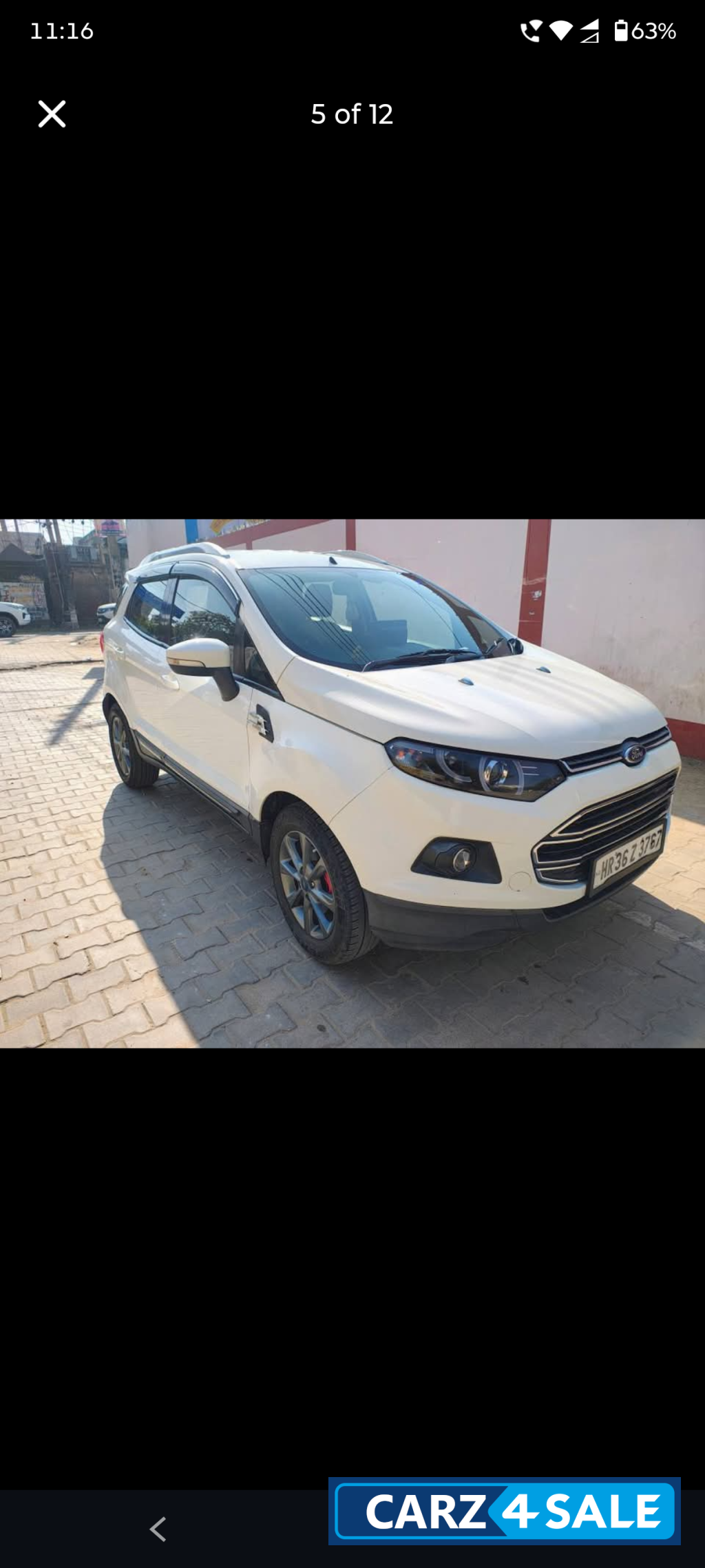White Ford Ecosport Trade + 1.5 petrol