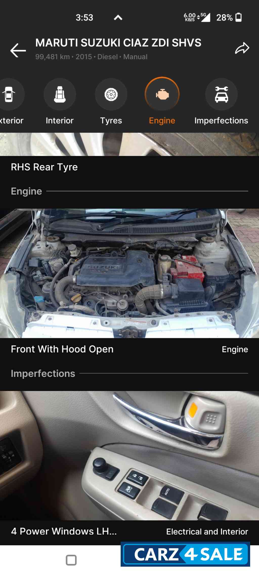 White Maruti Suzuki Ciaz ZDI SHVS