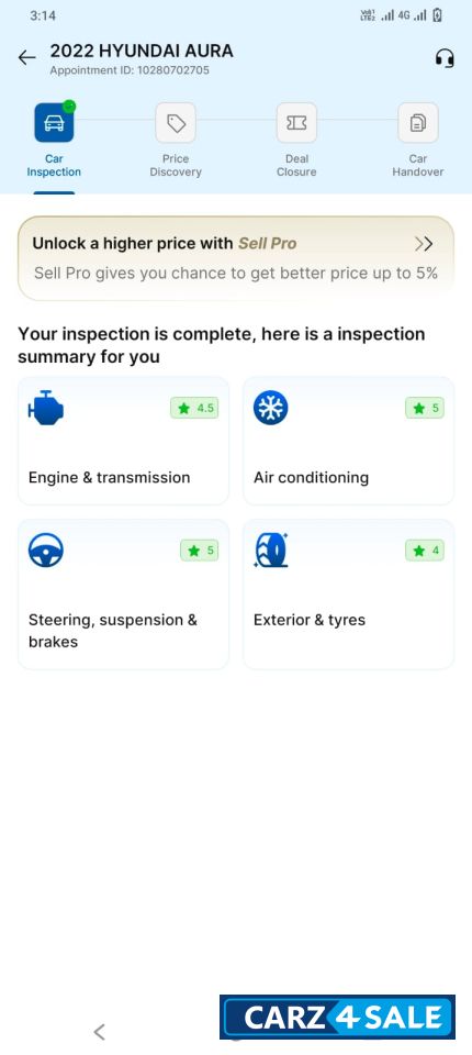 Pearl White Hyundai Aura 1.2 SX
