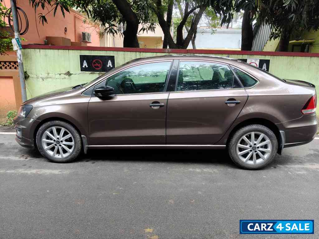 Toffee Brown Volkswagen Vento 2015 Volkswagen Vento 1.5L TDI Diesel DSG Automatic Comfortline Variant