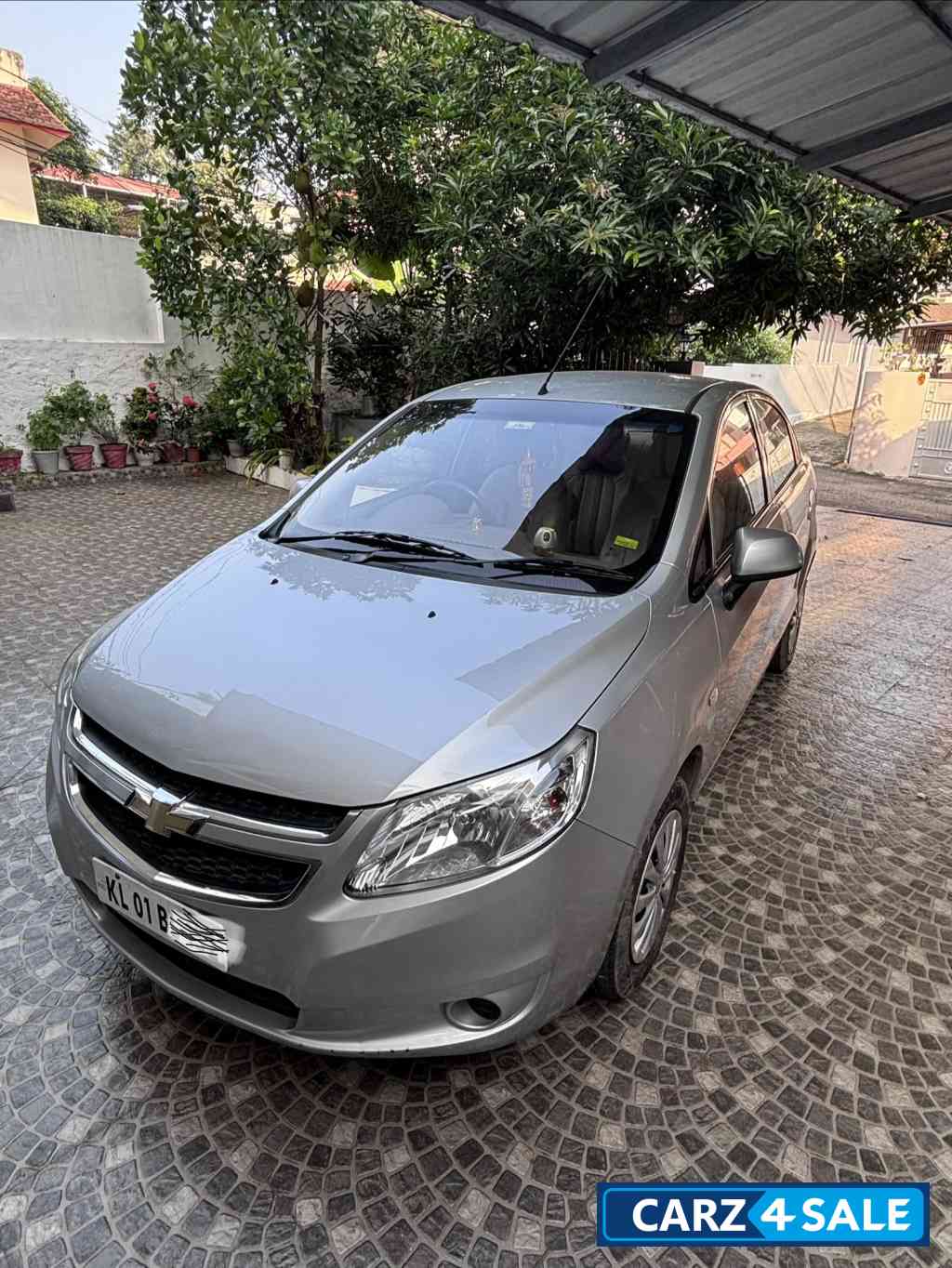 Silver Chevrolet Sail Sedan 1.2 LS