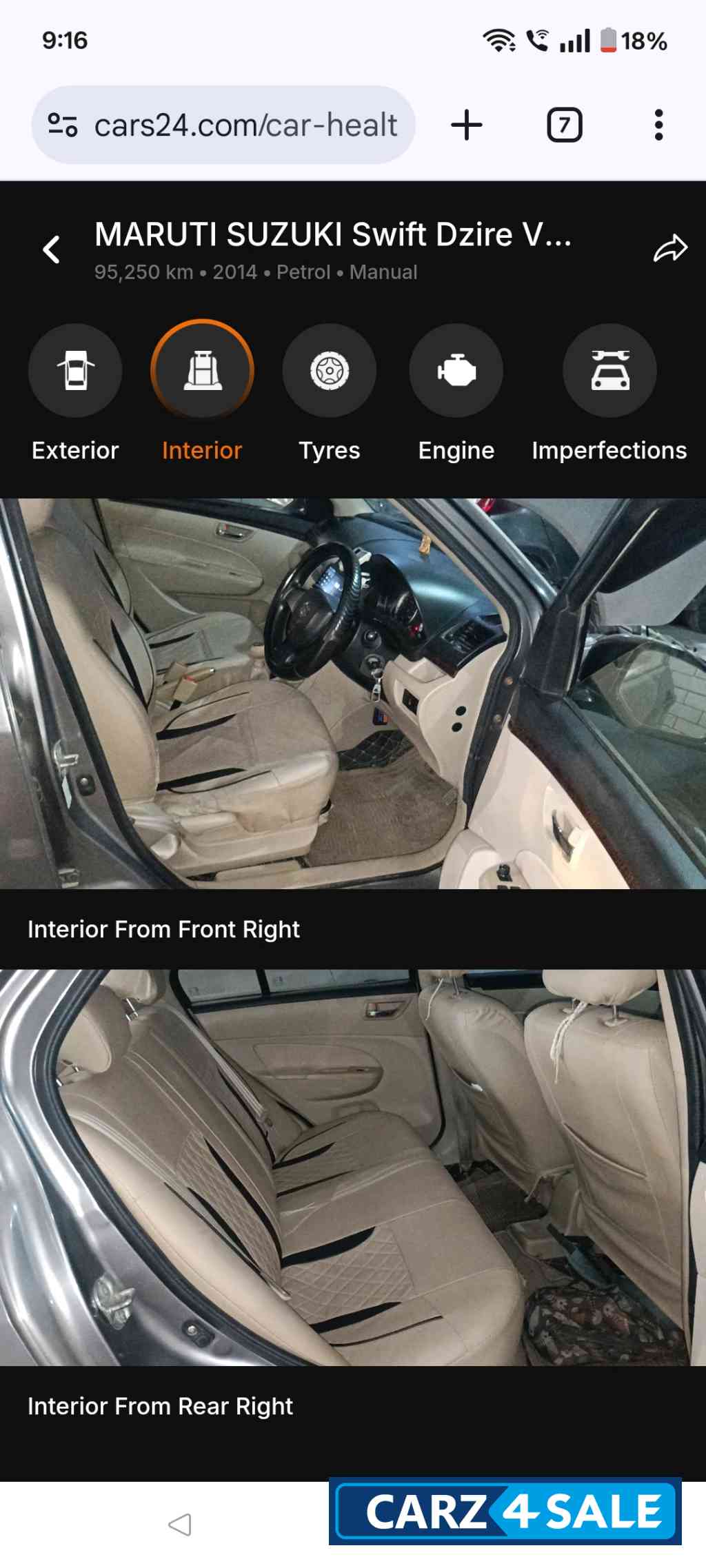 Gray Maruti Suzuki Swift Dezair vxi