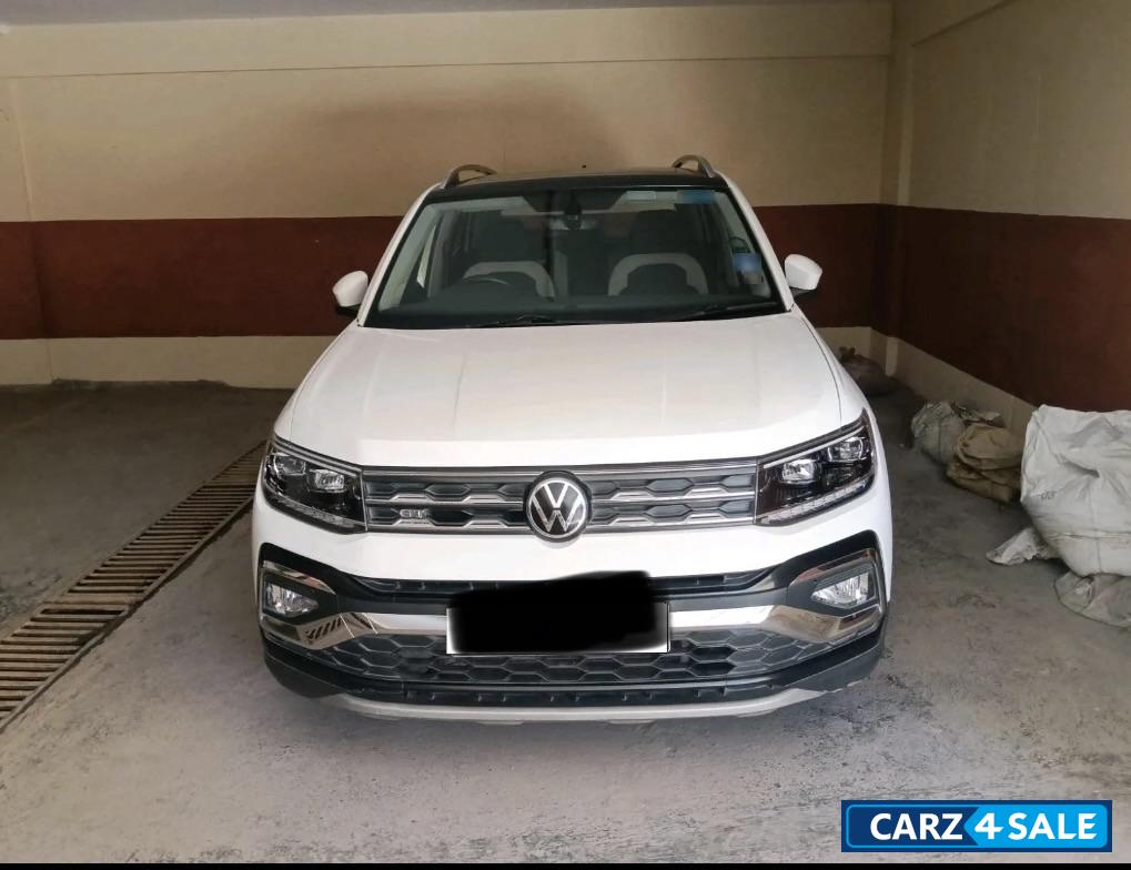 White Volkswagen Taigun GT Plus DSG