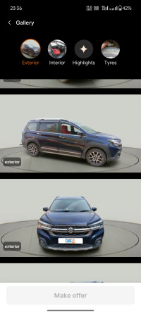 Prime Crystal Blue Maruti Suzuki XL6 Zeta cng