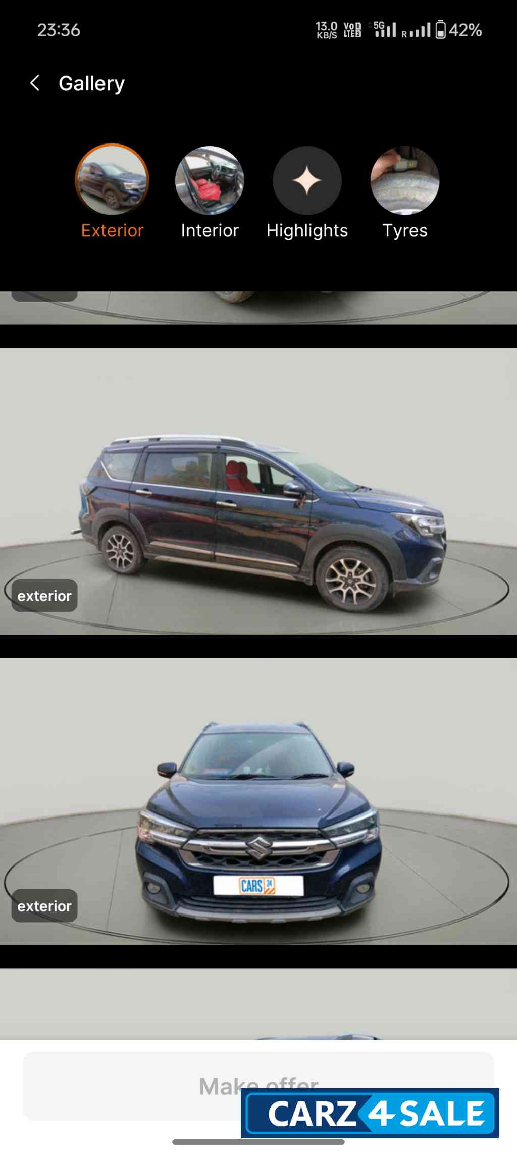 Prime Crystal Blue Maruti Suzuki XL6 Zeta cng Prime Crystal Blue Maruti Suzuki XL6 Zeta cng