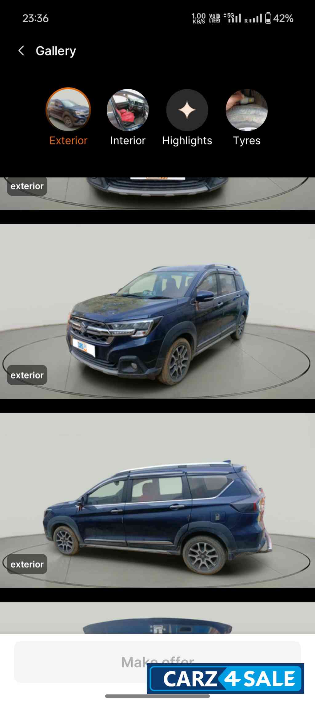 Prime Crystal Blue Maruti Suzuki XL6 Zeta cng Prime Crystal Blue Maruti Suzuki XL6 Zeta cng