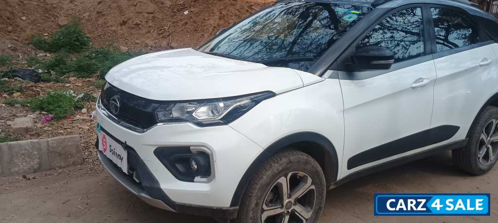 White And Grey Tata Nexon XZ+HS