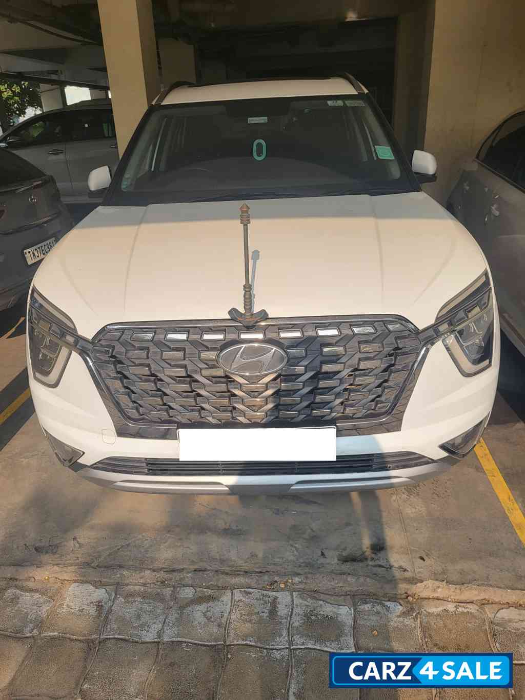 White Hyundai Alcazar Prestige 1.5(O) Automatic 7 Seater