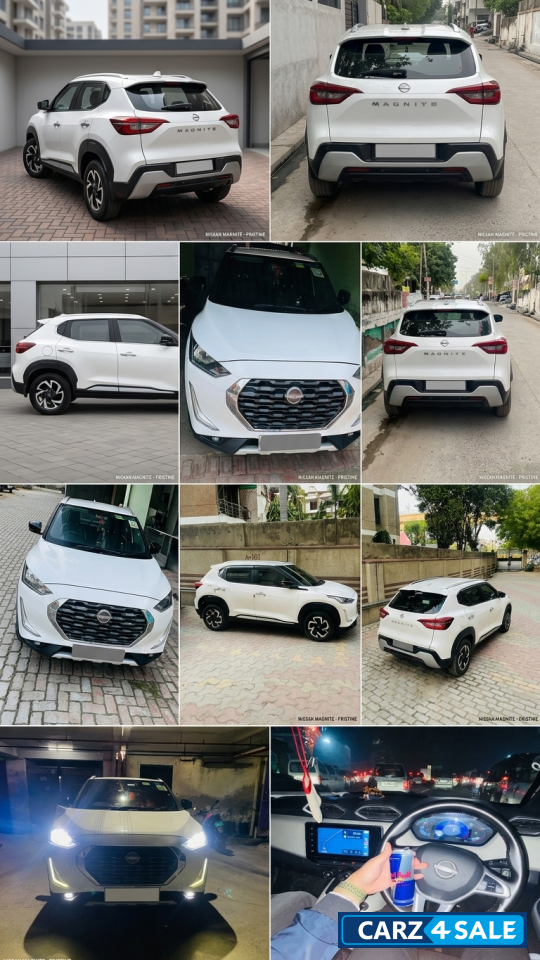 Storm White Nissan Magnite XV MT