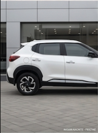 Storm White Nissan Magnite XV MT