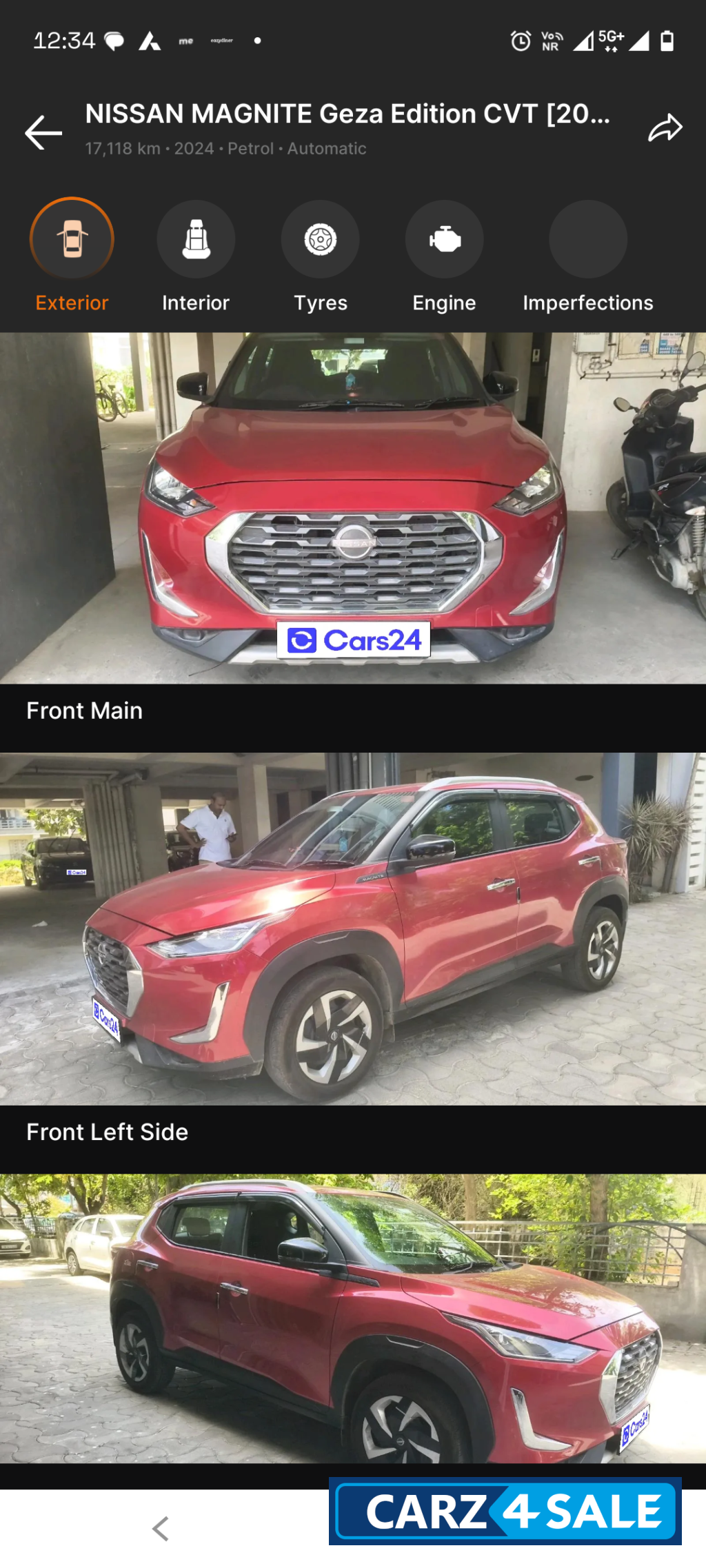 Red Nissan Magnite Geza CVT turbo