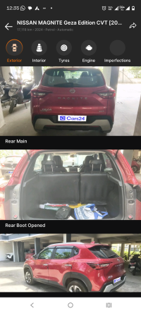 Red Nissan Magnite Geza CVT turbo