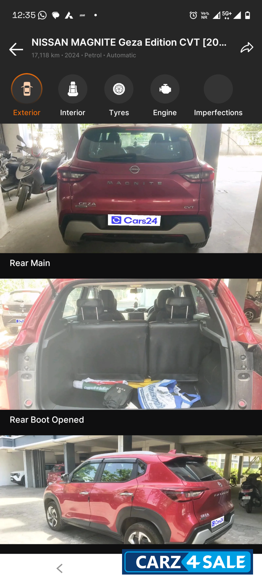 Red Nissan Magnite Geza CVT turbo Red Nissan Magnite Geza CVT turbo