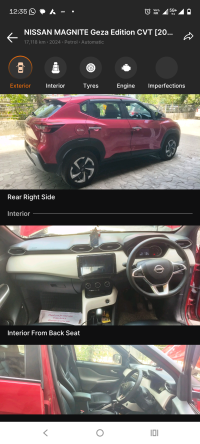 Red Nissan Magnite Geza CVT turbo