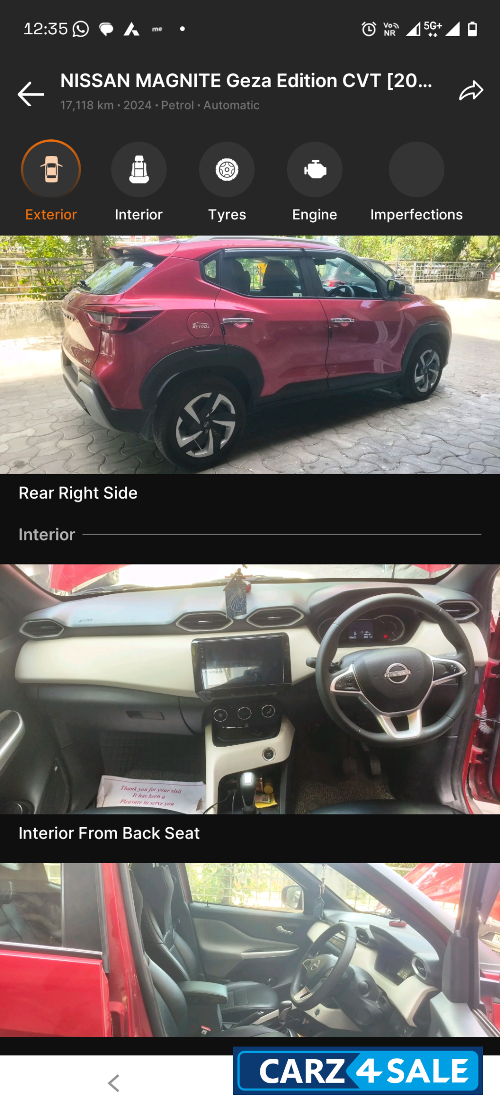 Red Nissan Magnite Geza CVT turbo Red Nissan Magnite Geza CVT turbo