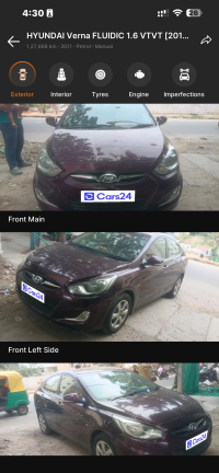 Hyundai Verna 1.6 sx vtvt 2011 Model