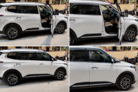 Pearl White Kia Carens Automatic - Luxury Plus Turbo DCT 7 Seater with Sun Roof