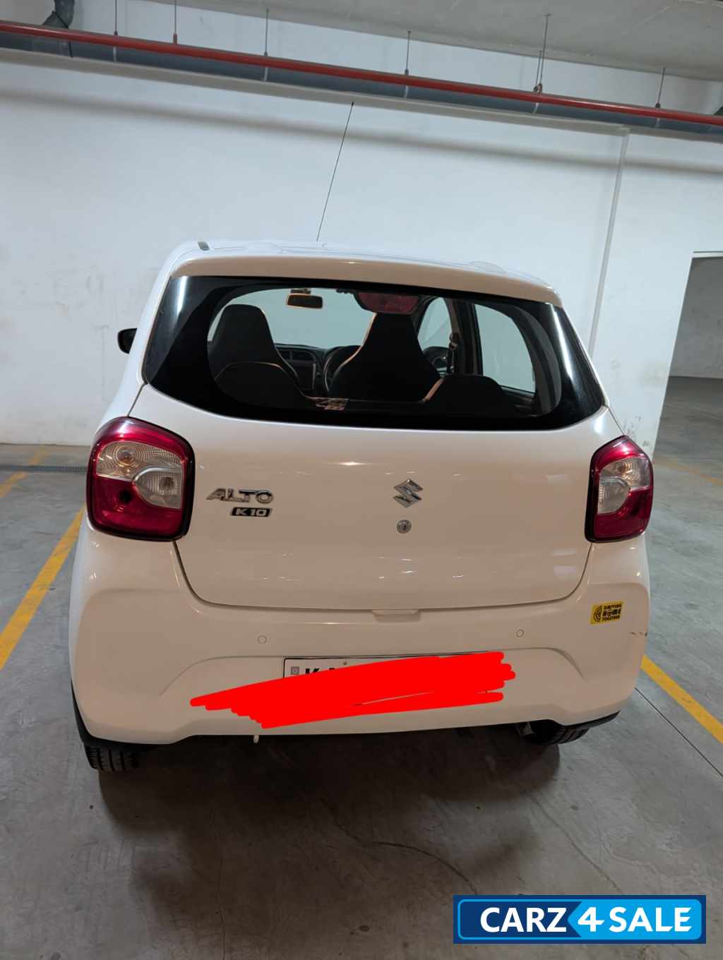 White Maruti Suzuki Alto K10 VXI PLUS