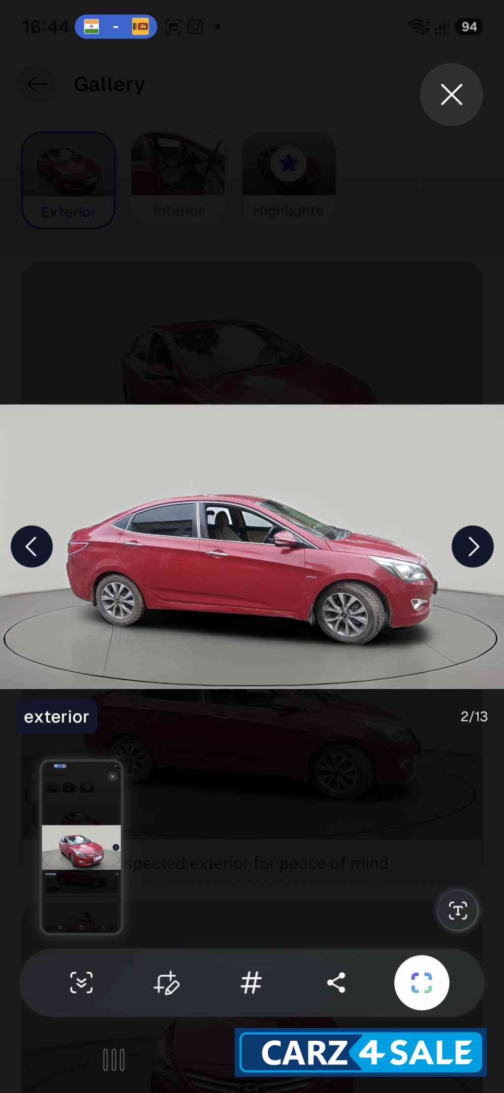Red Hyundai Verna VTVT 1.6 Red Hyundai Verna VTVT 1.6