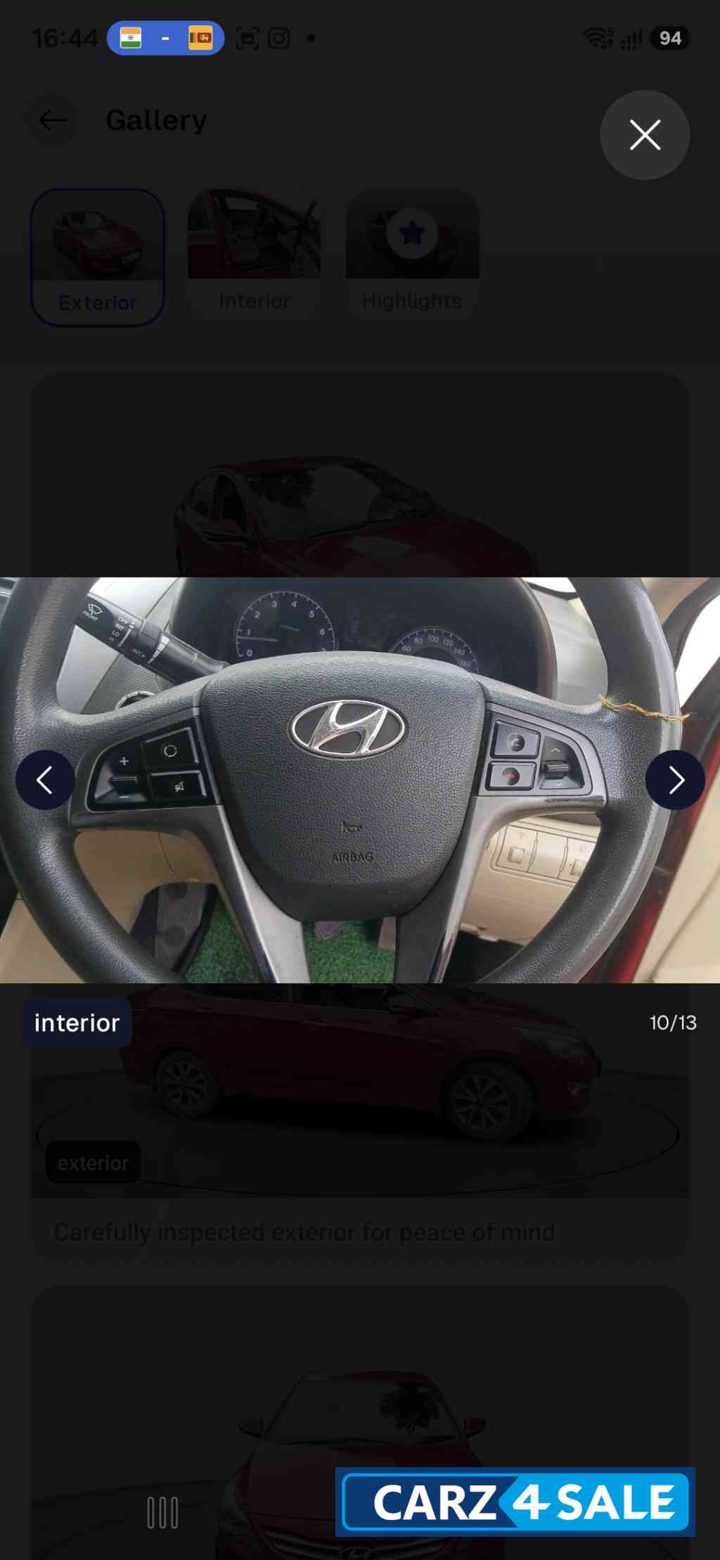 Red Hyundai Verna VTVT 1.6 Red Hyundai Verna VTVT 1.6