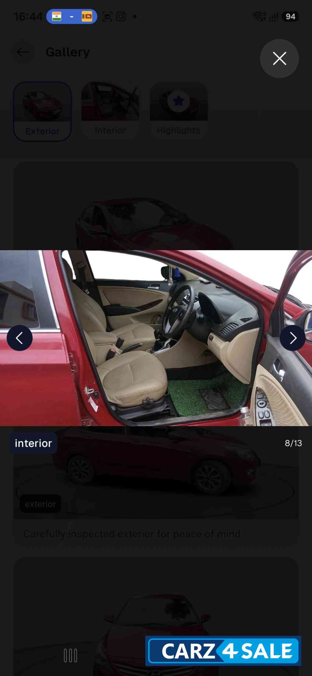 Red Hyundai Verna VTVT 1.6 Red Hyundai Verna VTVT 1.6