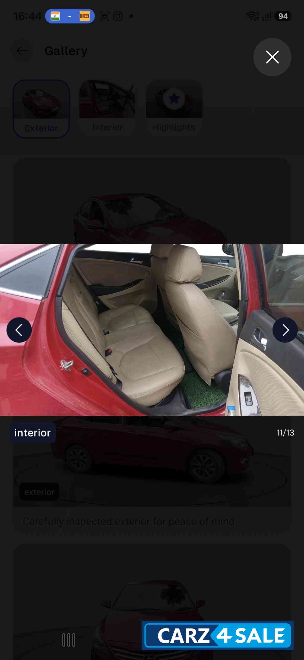 Red Hyundai Verna VTVT 1.6 Red Hyundai Verna VTVT 1.6