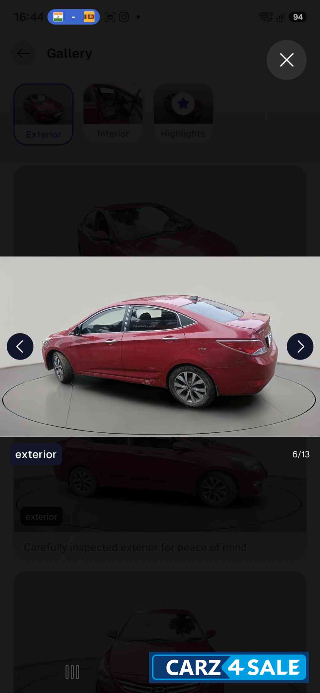 Red Hyundai Verna VTVT 1.6 Red Hyundai Verna VTVT 1.6