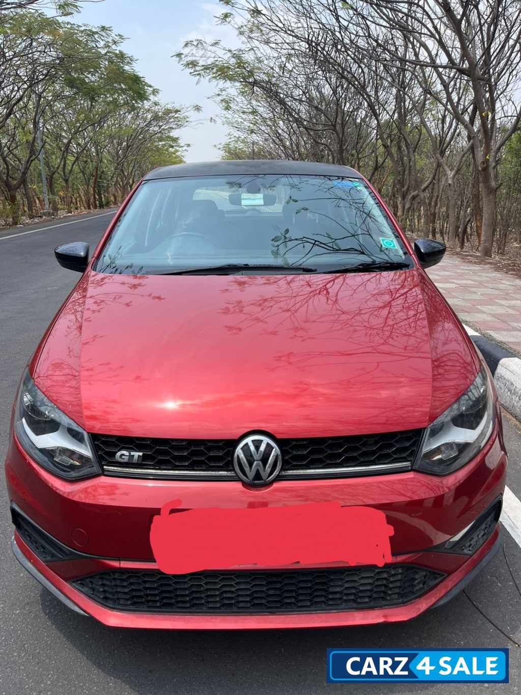 Sunset Red Volkswagen Polo Gt tsi