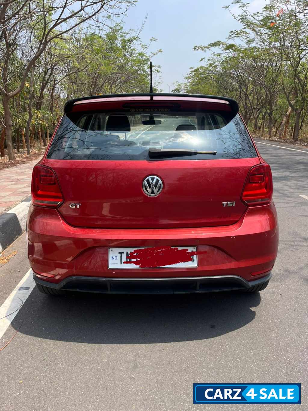 Sunset Red Volkswagen Polo Gt tsi