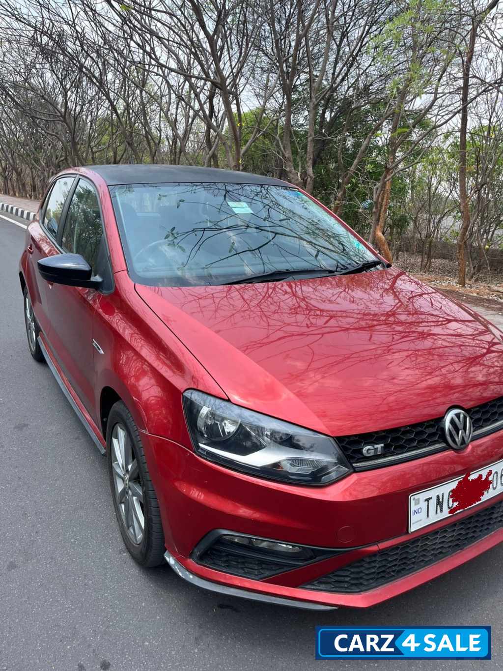 Sunset Red Volkswagen Polo Gt tsi
