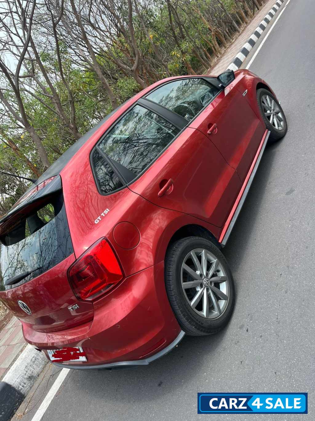 Sunset Red Volkswagen Polo Gt tsi