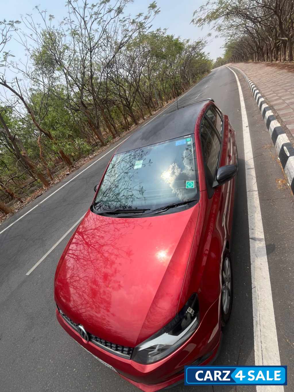 Sunset Red Volkswagen Polo Gt tsi