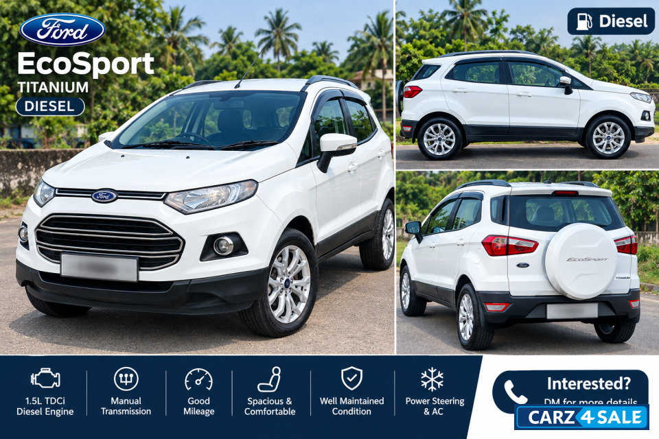 White Ford Ecosport Titanium