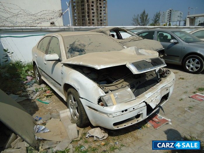 White Skoda Octavia
